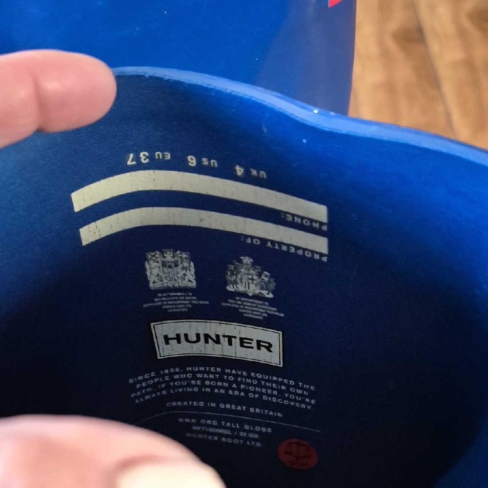 Hunter Blue Women's Rain Boots - Picture 5 of 7